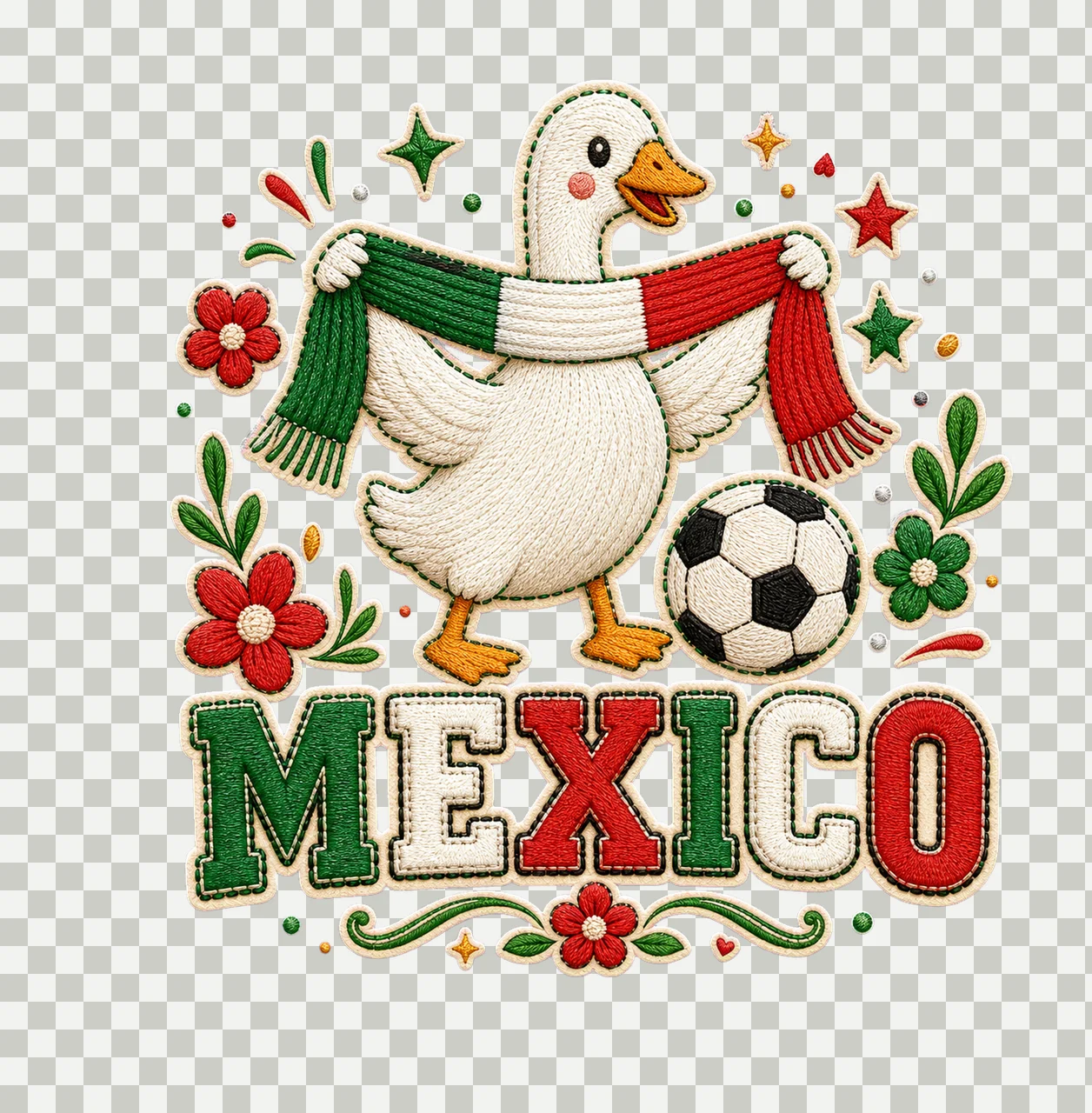Mexico Soccer Goose sublimation instant shirt Variation B transparency and detail preview thumbnail