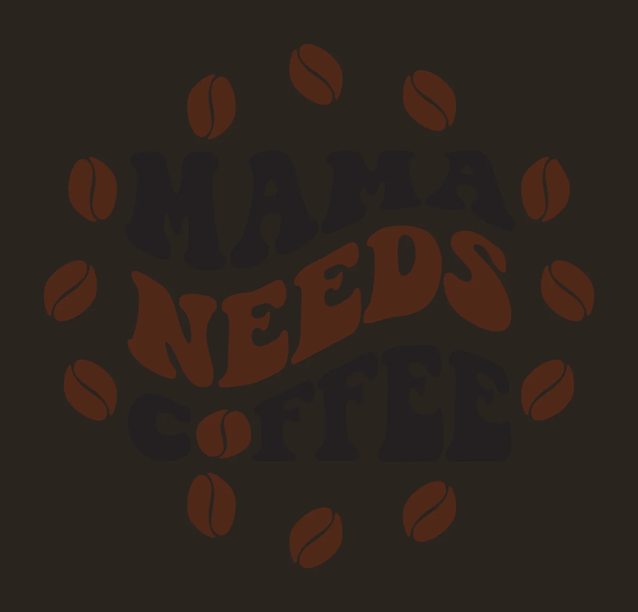Keychain Coffee Circle Badge Text and beans Forming a Typographic contrast preview thumbnail