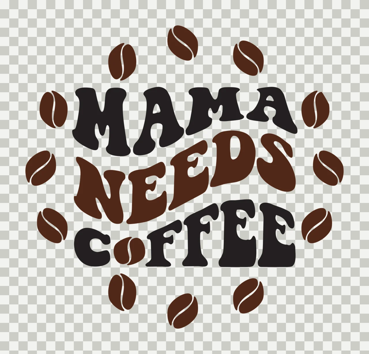 Keychain Coffee Circle Badge Text and beans Forming a Typographic transparency and detail preview thumbnail