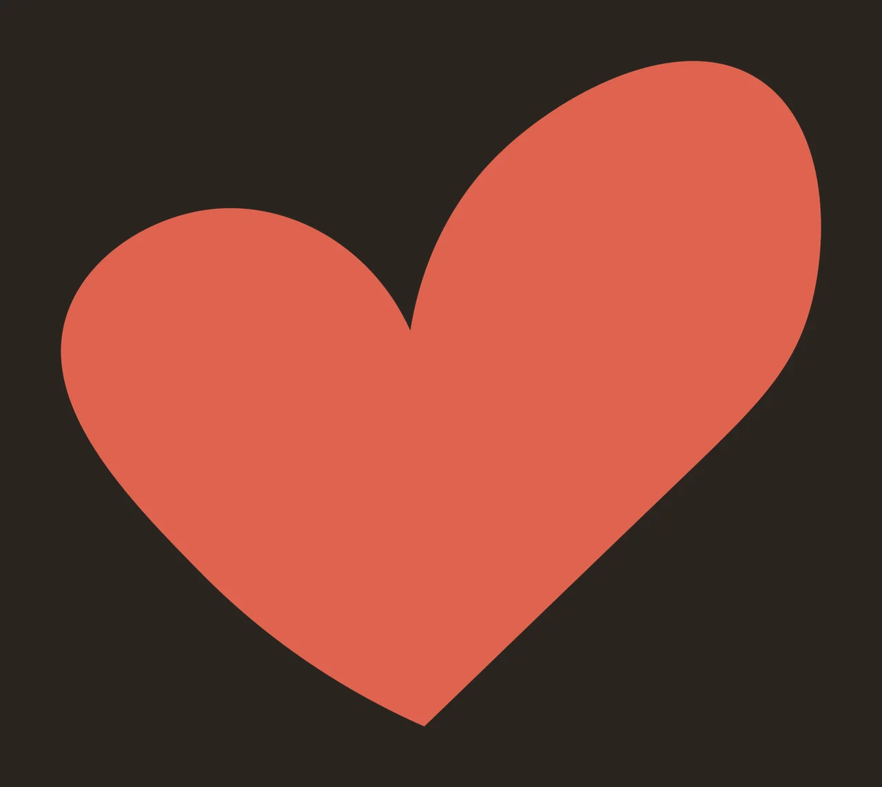 Solid Black Tilted Heart Symbol silhouette shape love romance contrast preview thumbnail