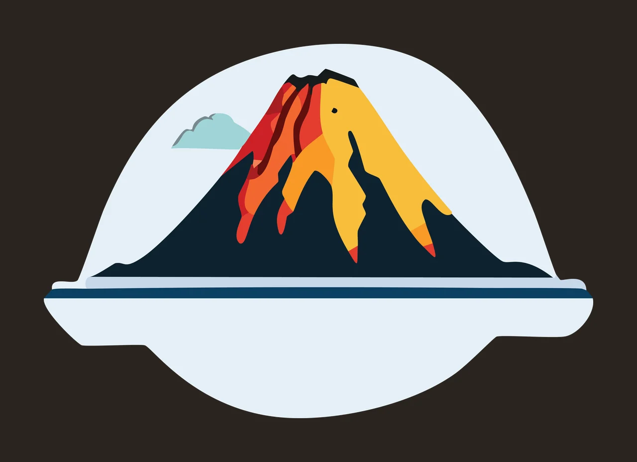 Mountain Peak In Circular Frame circle line art black white contrast preview thumbnail