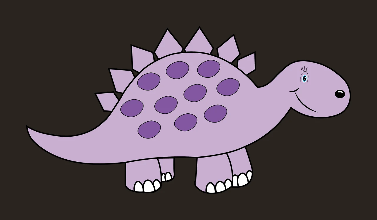 Dinosaur Black Silhouette Of A Spiked standing spikes tail contrast preview thumbnail