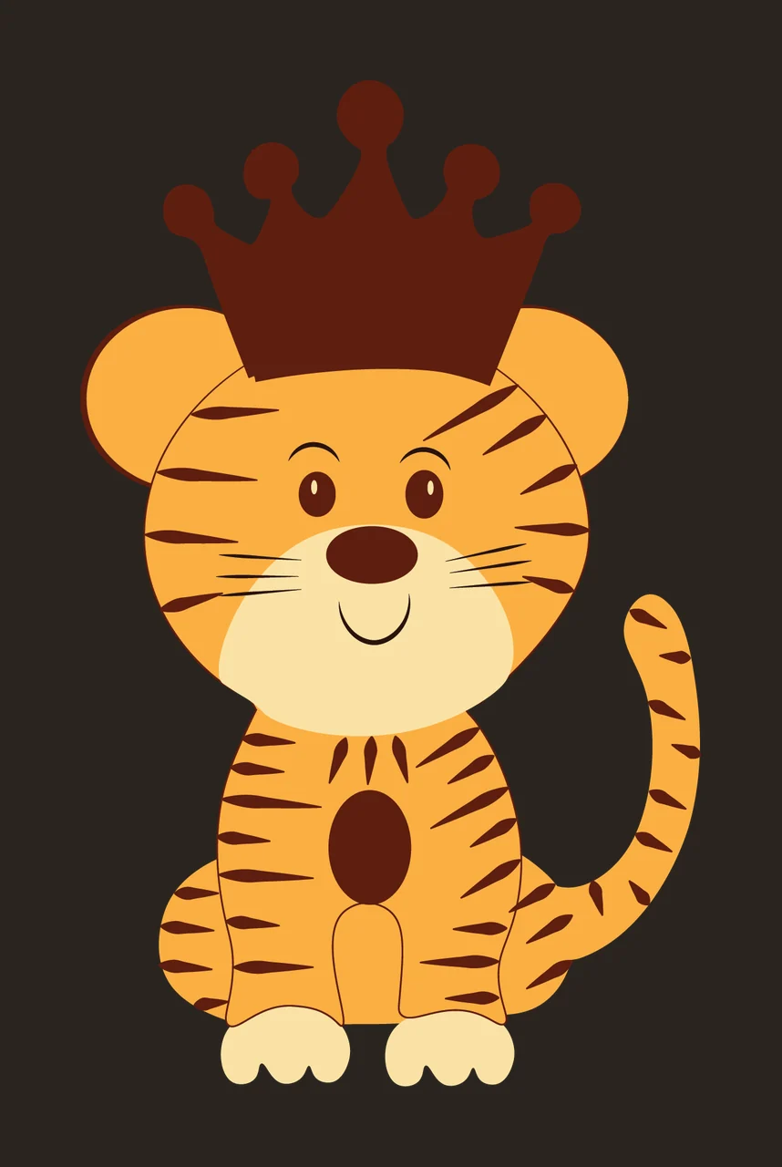 Animal Monkey Wearing A Crown Silhouette tail black white contrast preview thumbnail