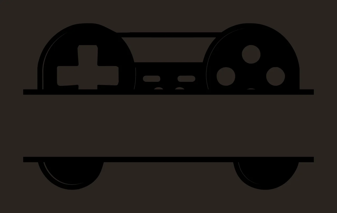 Split Gaming Controller Silhouette With D Pad game buttons contrast preview thumbnail