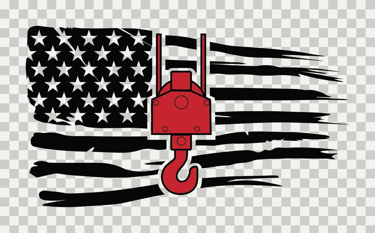 Crane Flag Hook Silhouette hanging black industrial 1 11 F16 USA HUGE transparency and detail preview thumbnail