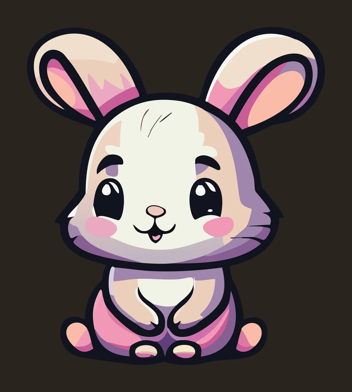 Animal Black Silhouette Of A Sitting Rabbit white creature contrast preview thumbnail