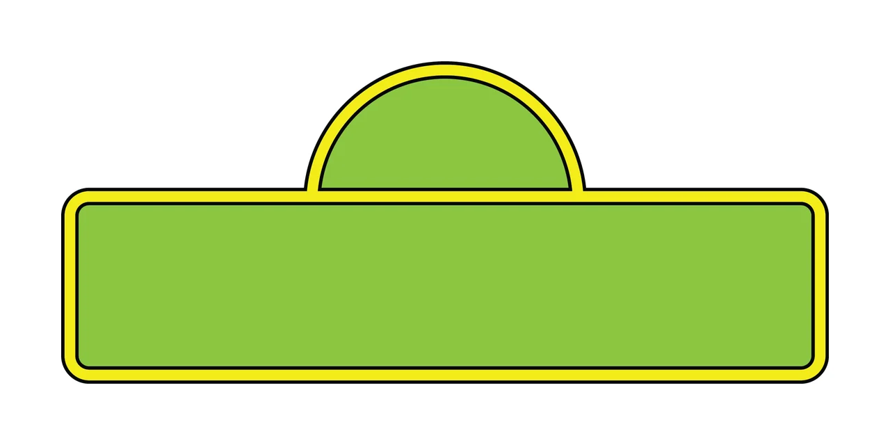 Black Rectangular Icon With A Large Top Central Shape Stationary