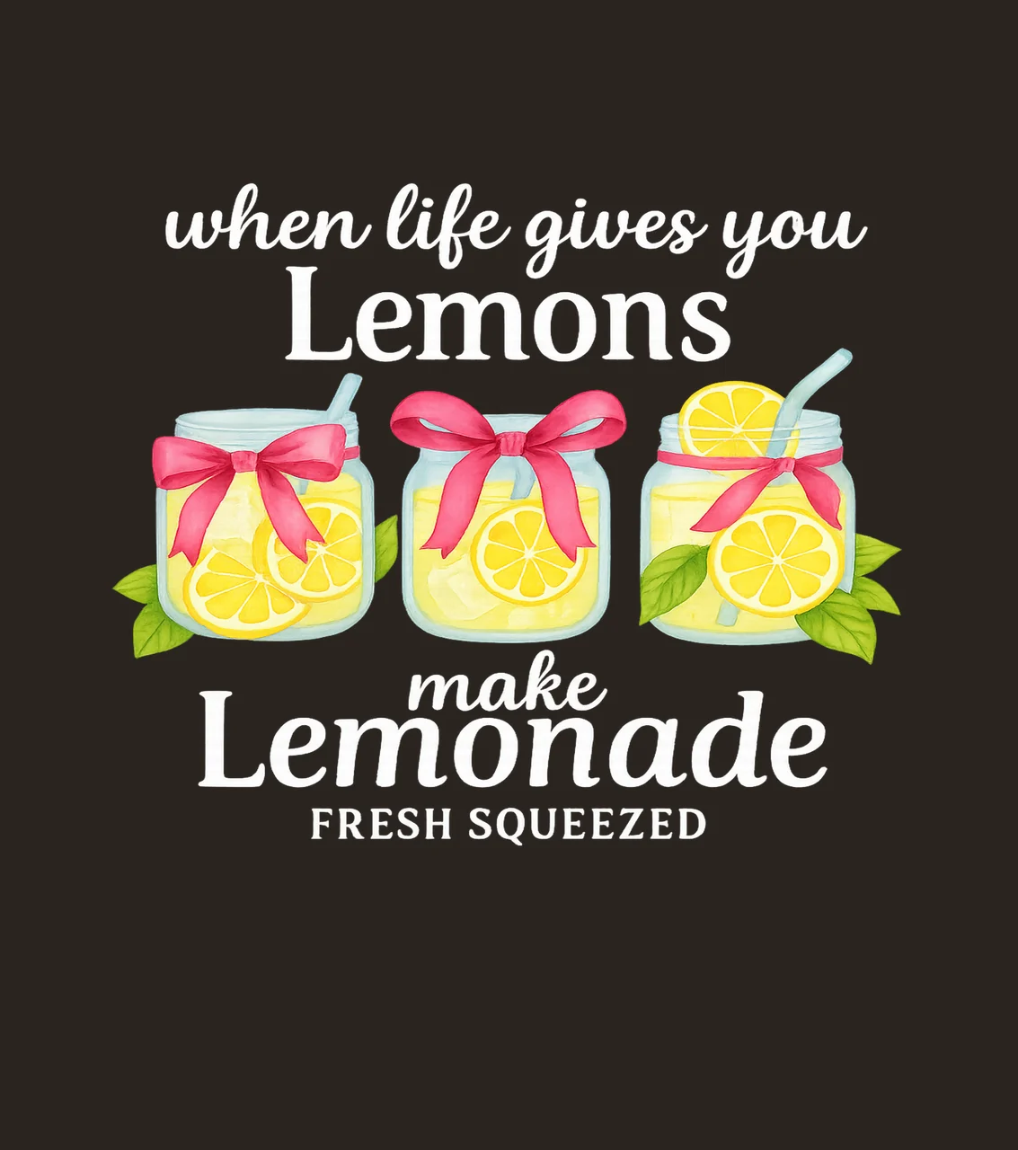 Mason Jars Displaying Lemonade With Lemon Slices bows straws contrast preview thumbnail