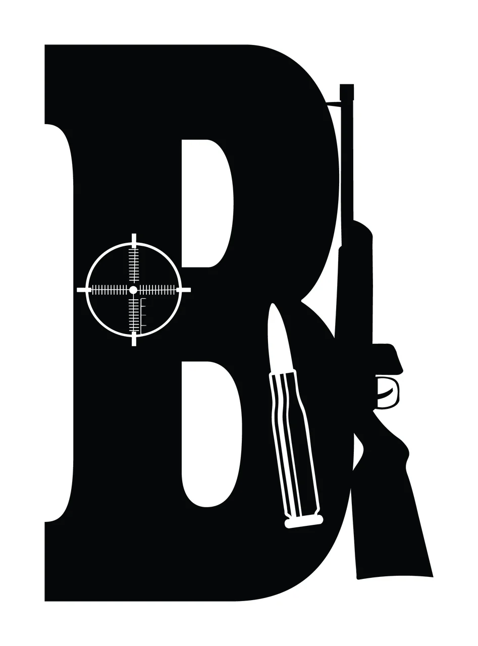 Gun Alphabet Character 26 scalable logo design icon