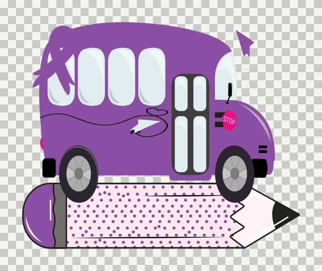 Vehicle And Paper Airplane Silhouette pencil black white graphics transparency and detail preview thumbnail