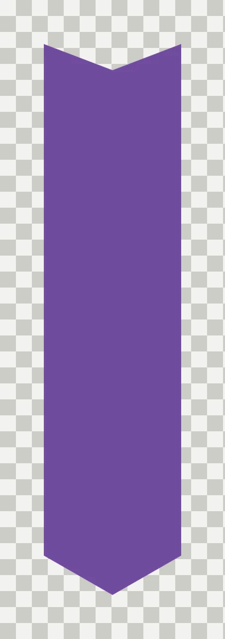 Long Black Vertical Chevron Banner With Pointed Ends white transparency and detail preview thumbnail
