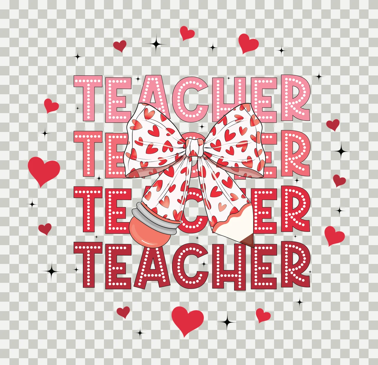 Bow Keychain Teacher Teacher Teacher Teacher Leopard Print and text transparency and detail preview thumbnail