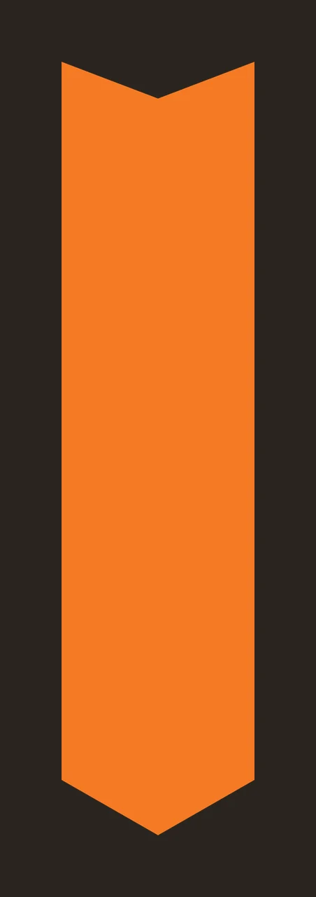 Vertical Black Chevron Banner With Pointed V Shaped flat white contrast preview thumbnail
