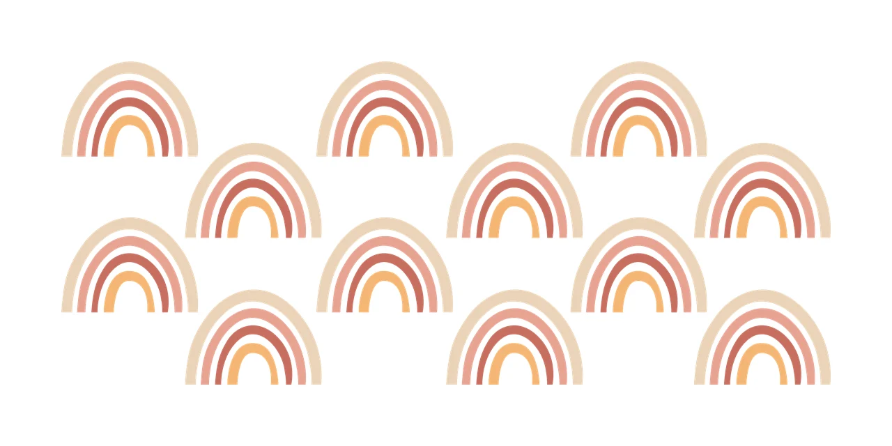 Can Glass Wrap Pattern Of Stacked Simple Arch rainbows arches