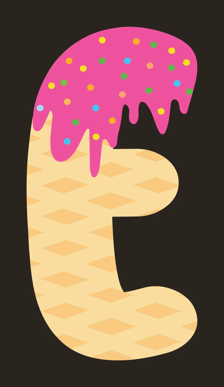 Ice Cream Font Character 29 scalable logo design icon contrast preview thumbnail