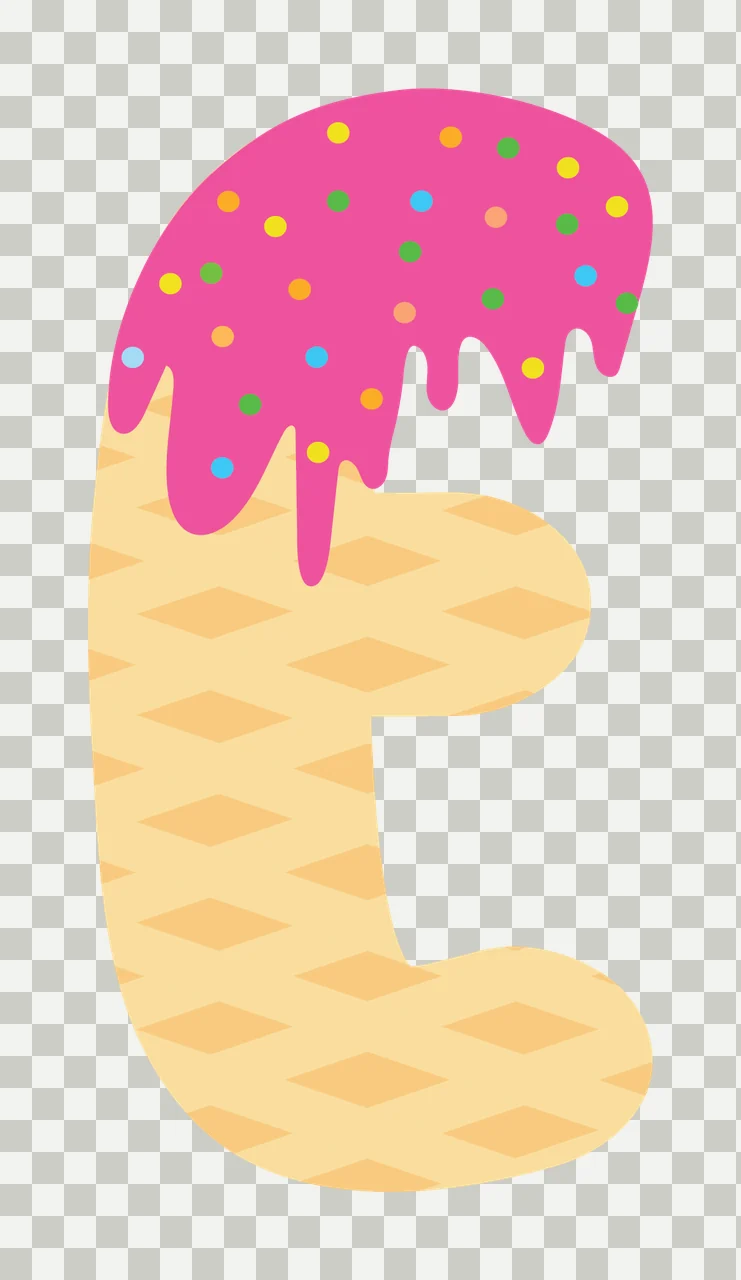 Ice Cream Font Character 29 scalable logo design icon transparency and detail preview thumbnail