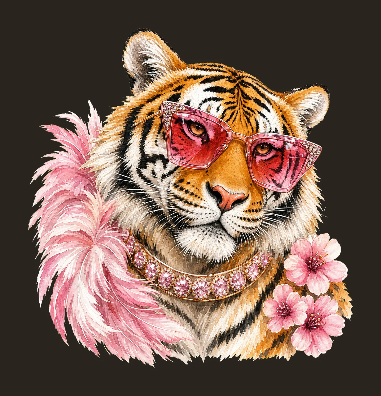 Glam Tiger Preppy Tiger Bling Design Everyday Variation C contrast preview thumbnail