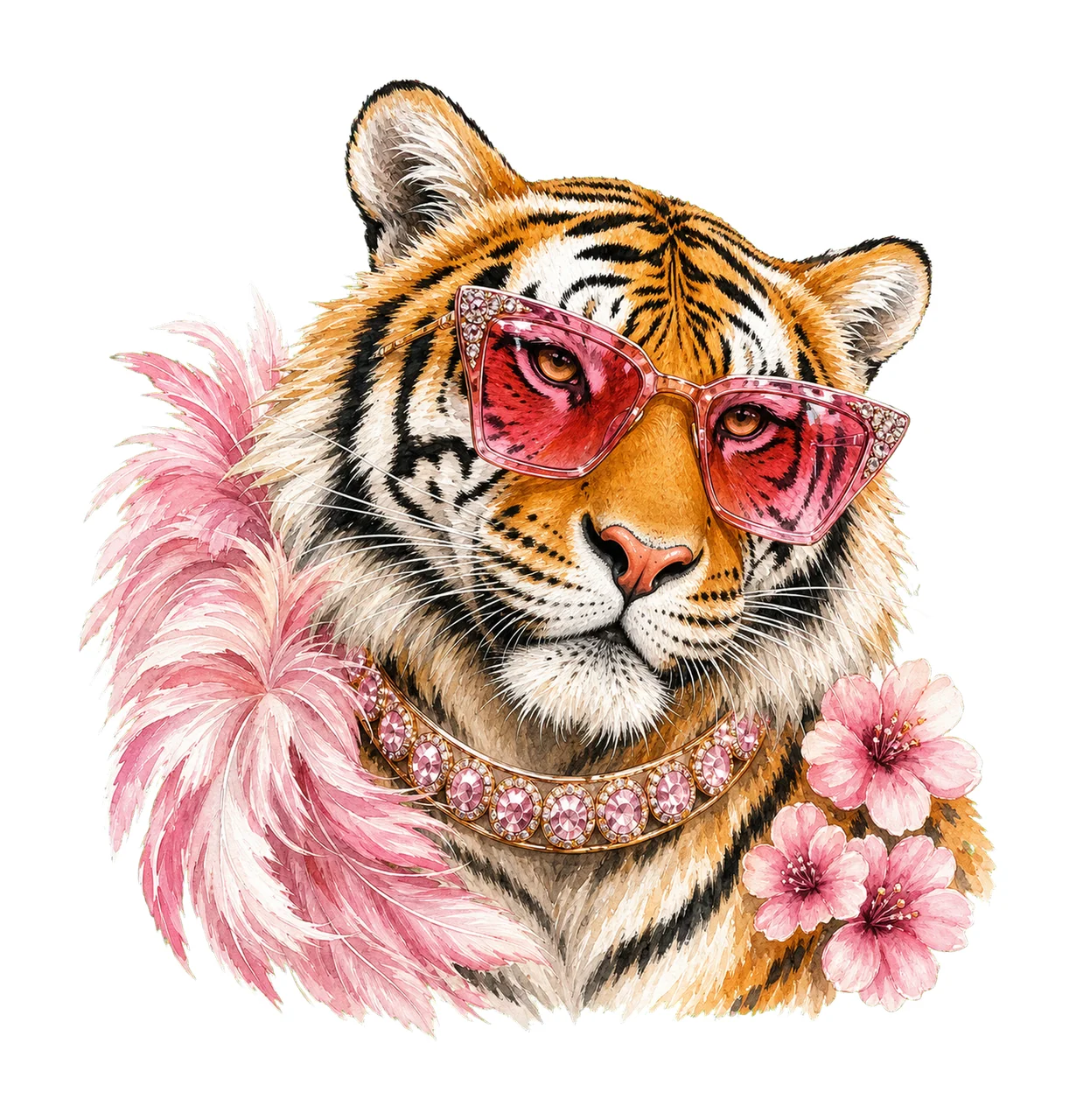 Glam Tiger Preppy Tiger Bling Design Everyday Variation C