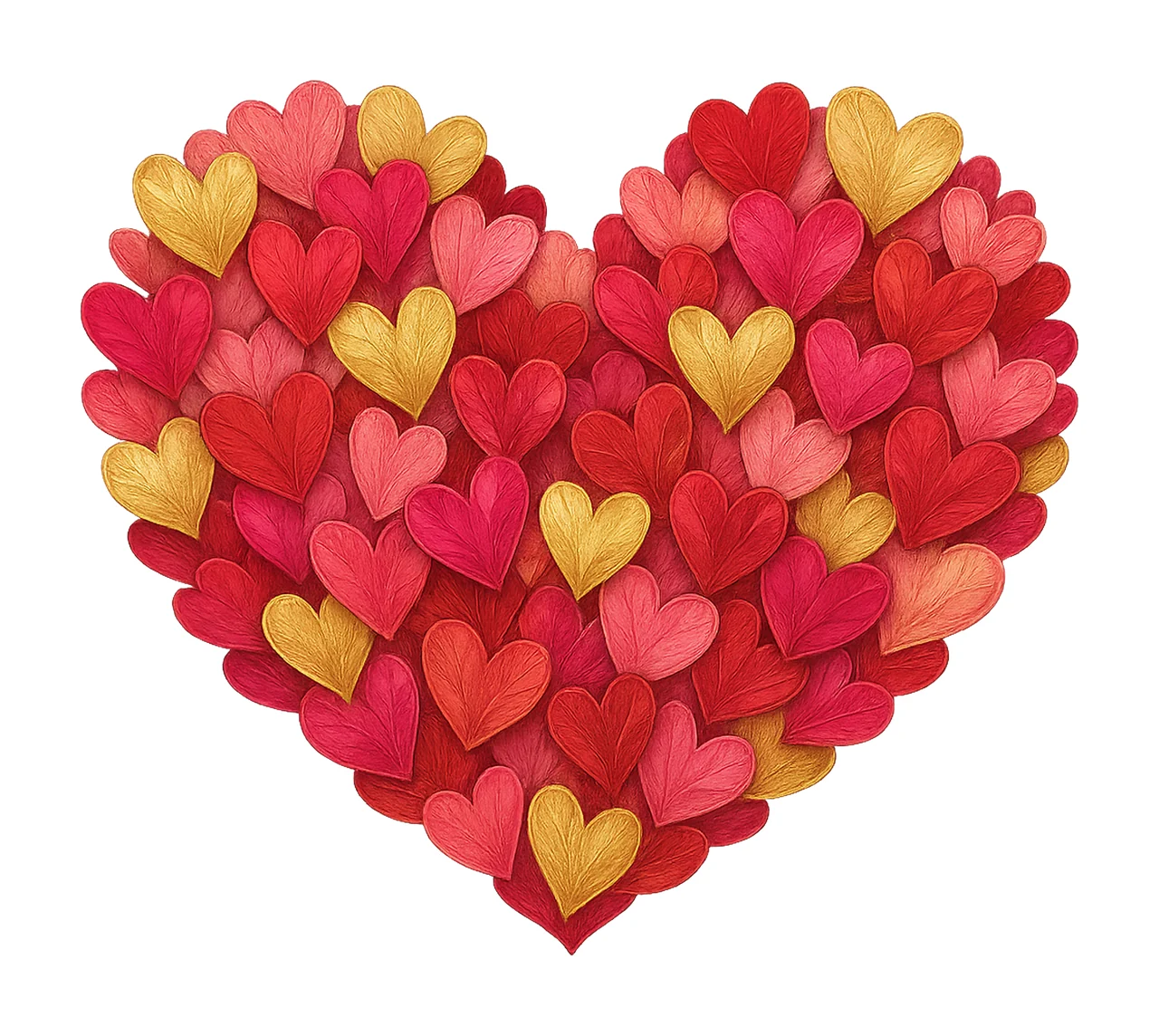 Valentine Heart Pink Love Brushstroke Design Valentine Bow