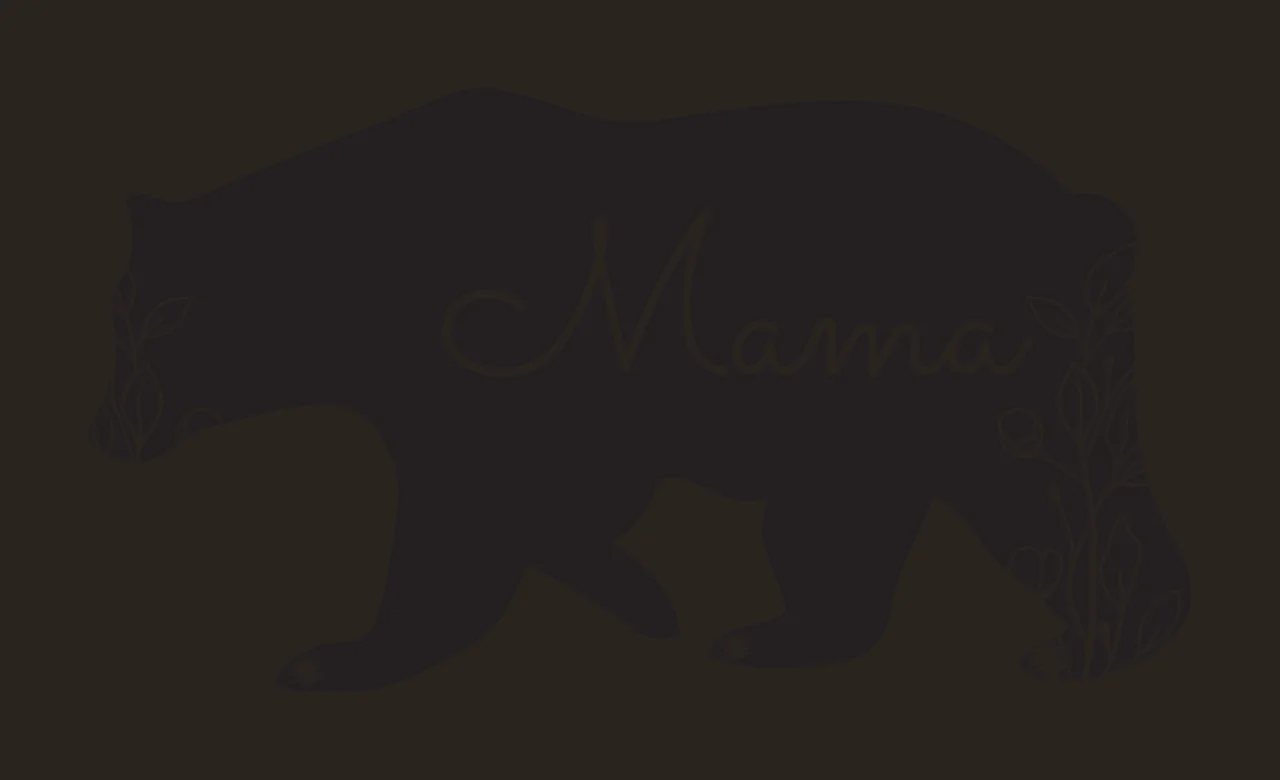 Keychain Mama Bear Circular Floral Outline walking patterns contrast preview thumbnail