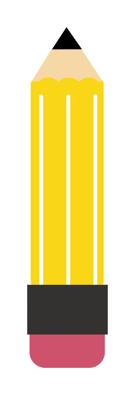 Cylindrical Pencil Silhouette With Distinct Vertical Stripes lead