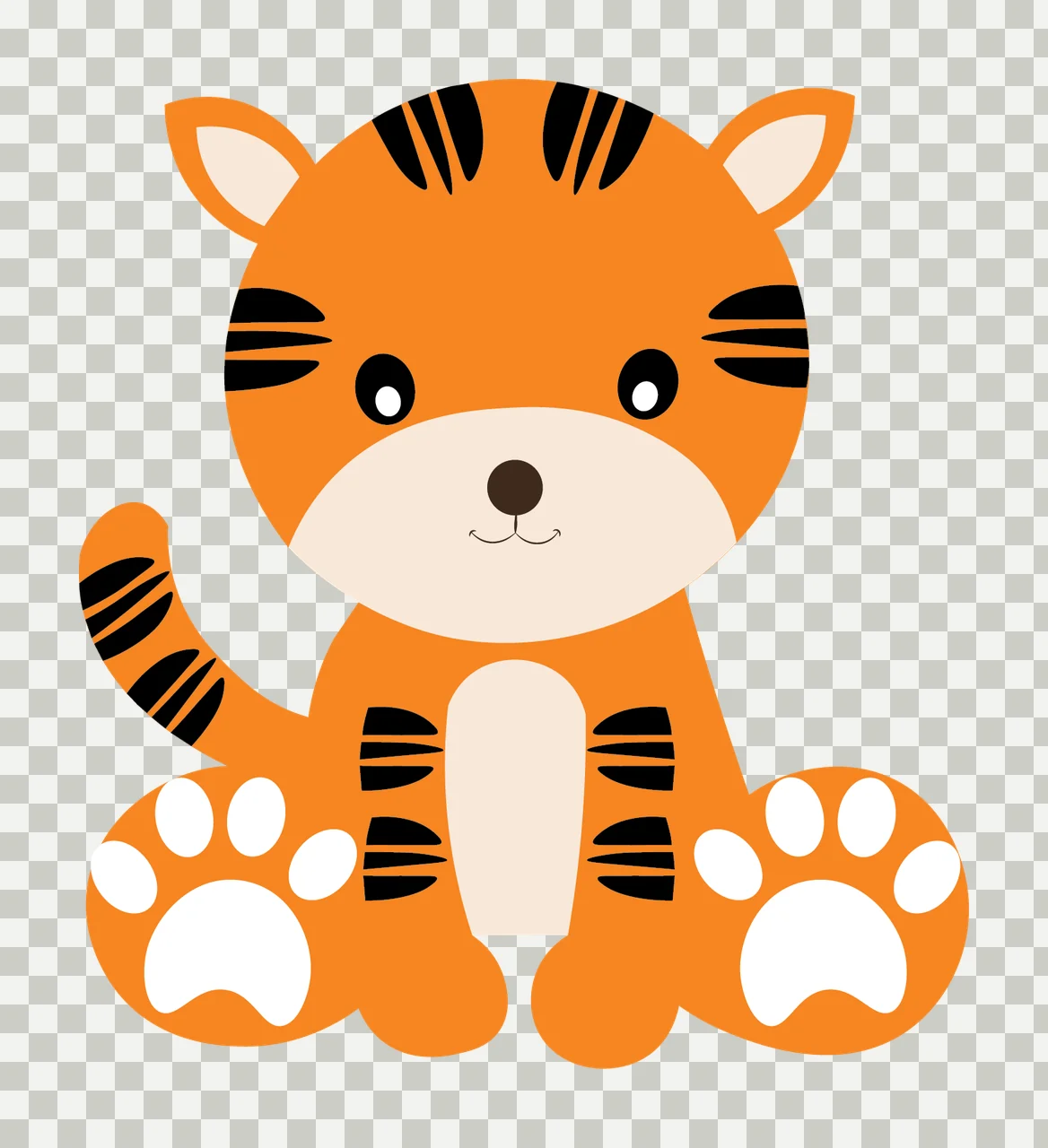 Animal Cat Silhouette Sitting On Ground ears tail black white transparency and detail preview thumbnail