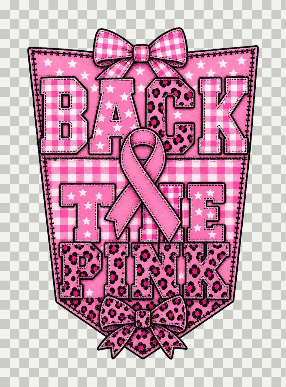 Breast Cancer Fight Cancer Sublimation Design Variation C transparency and detail preview thumbnail