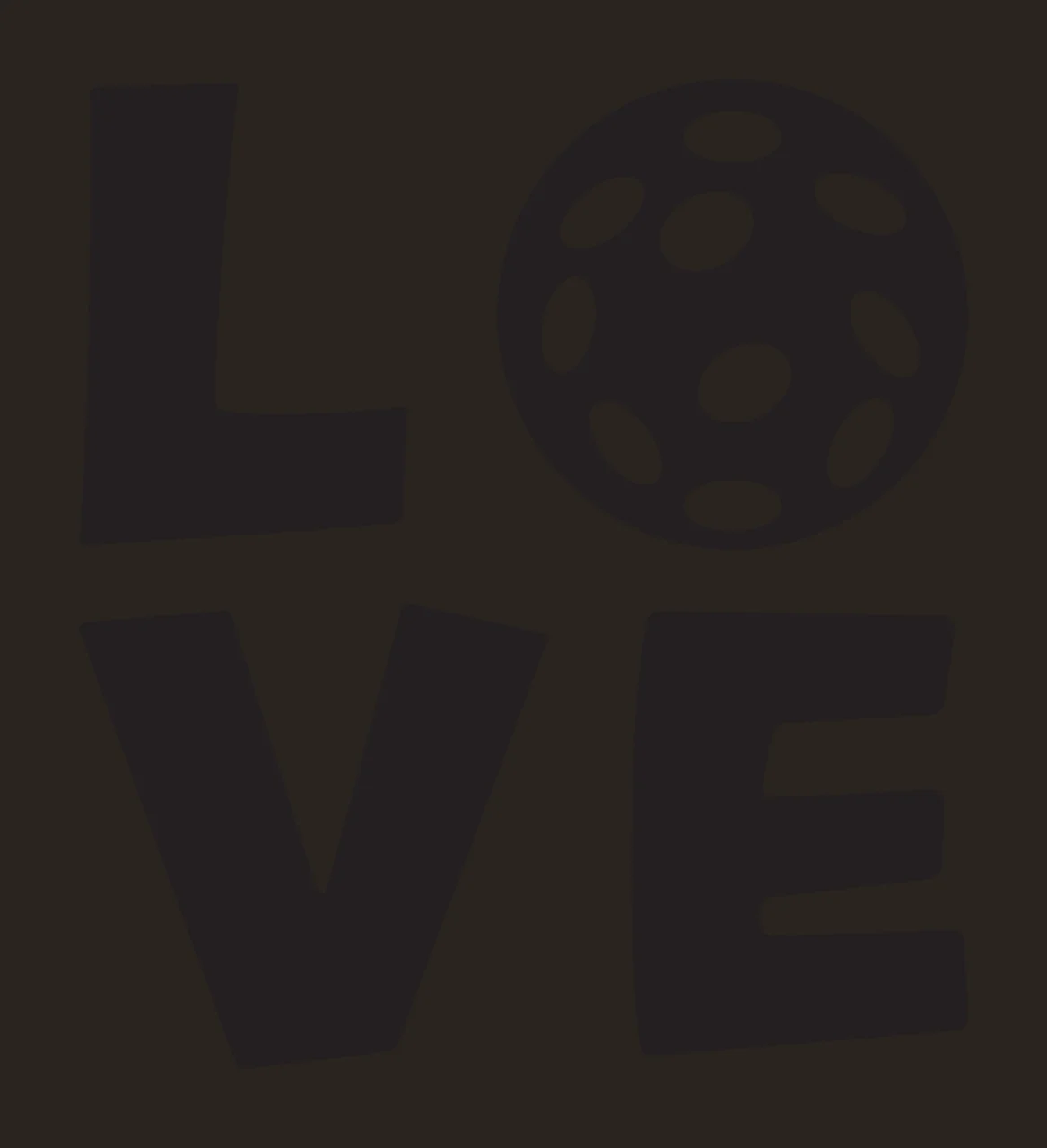 Love With Pickleball Ball Symbol lettering spelling letters contrast preview thumbnail