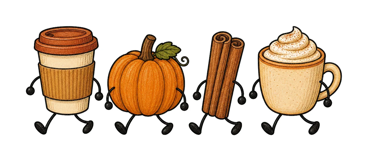 pumpkin spice coffee 01 walking lineup sublimation instant