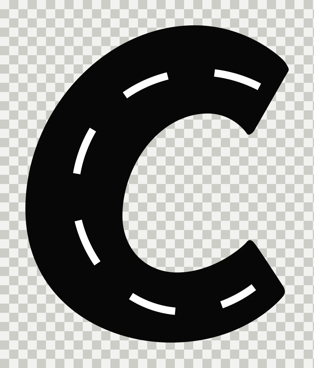 Race Track Font Character 11 racing checkered flag speedway transparency and detail preview thumbnail