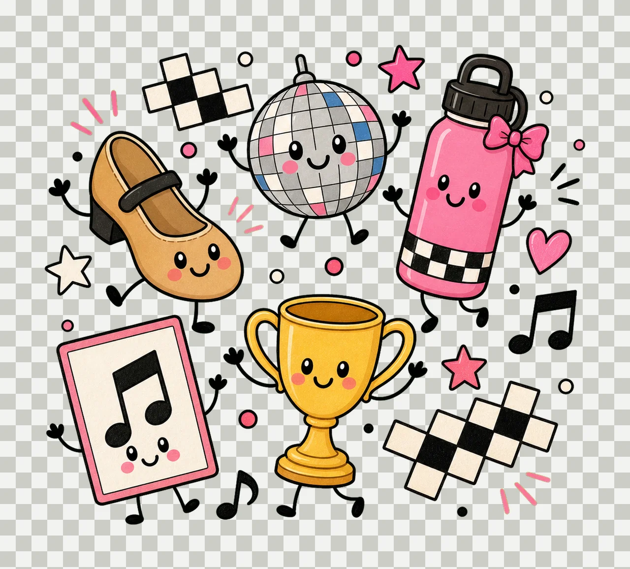 dance team 02 preppy checker sublimation instant shirt transparency and detail preview thumbnail