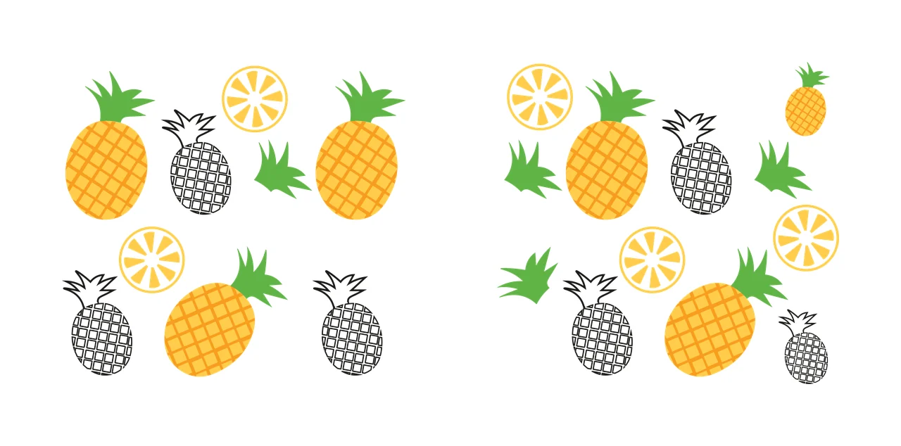 Can Glass Wrap Pineapple And Fruit Slice Pattern pineapples