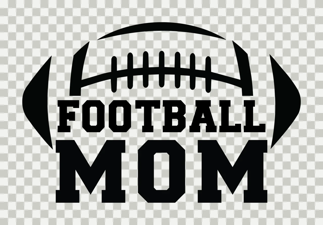 Football Mom And Text Sports Graphic transparency and detail preview thumbnail