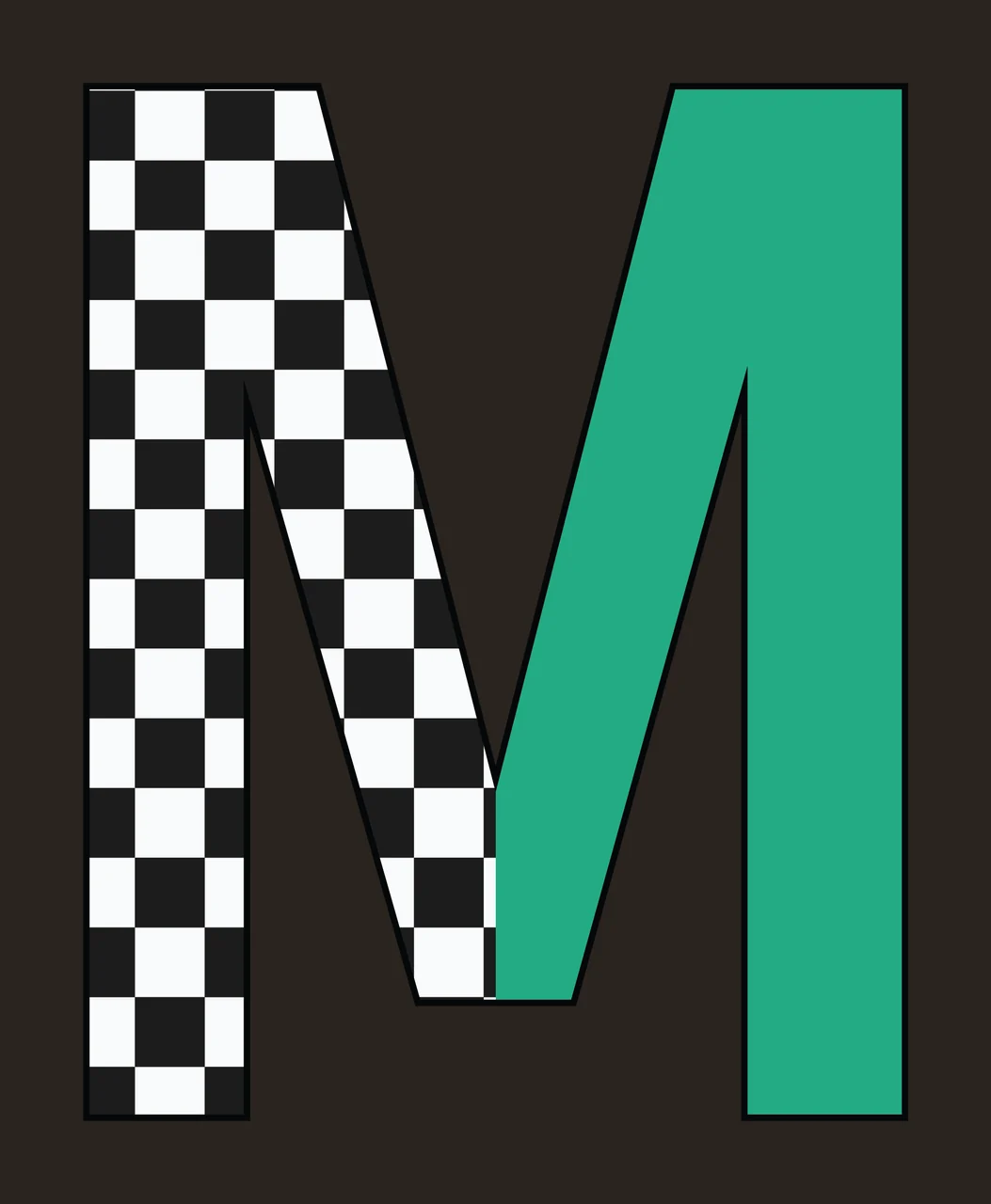 Can Glass Wrap M Letter Split Style Decorative contrast preview thumbnail
