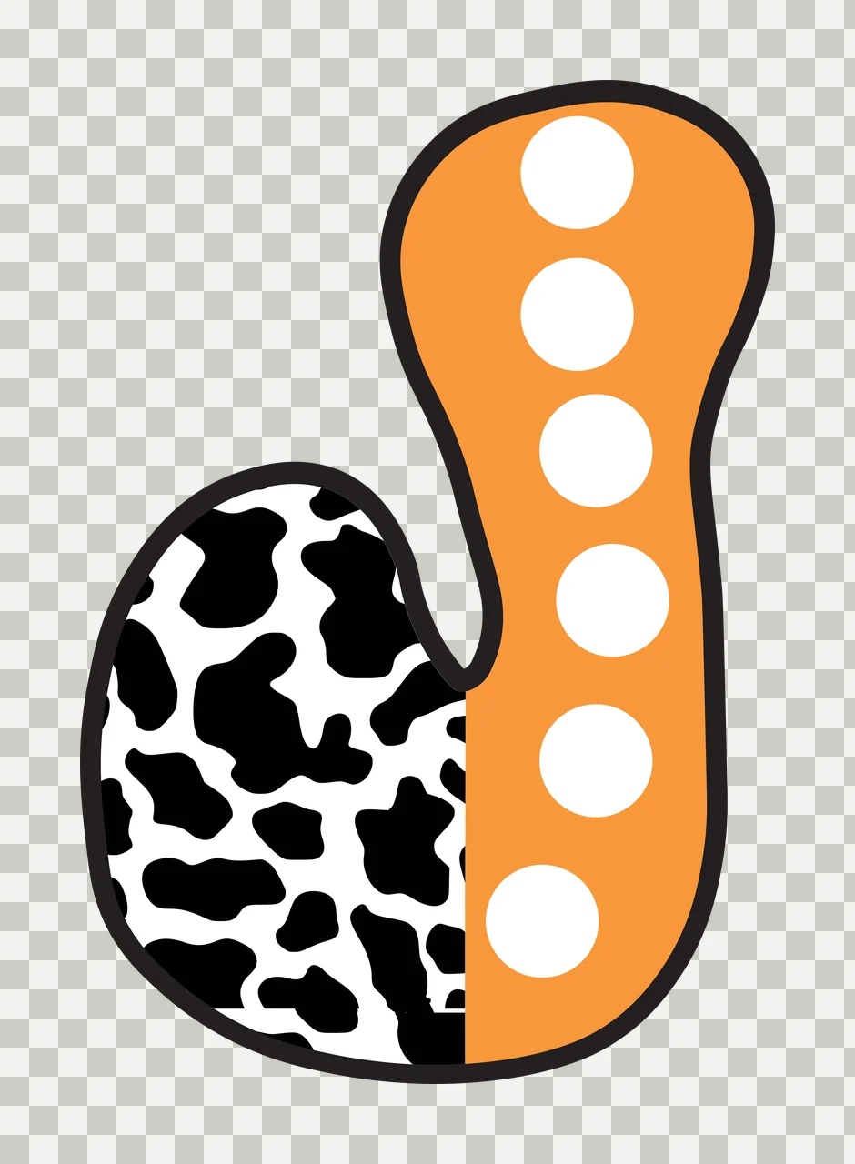 Half Cow Bright Font Dalmatian Race Doodle Leopard Character 02 racing transparency and detail preview thumbnail