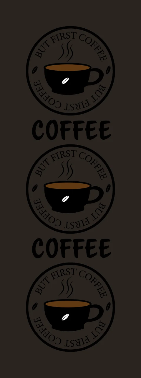 But First Coffee Coffee Mug Designs cup steaming mugs circles contrast preview thumbnail