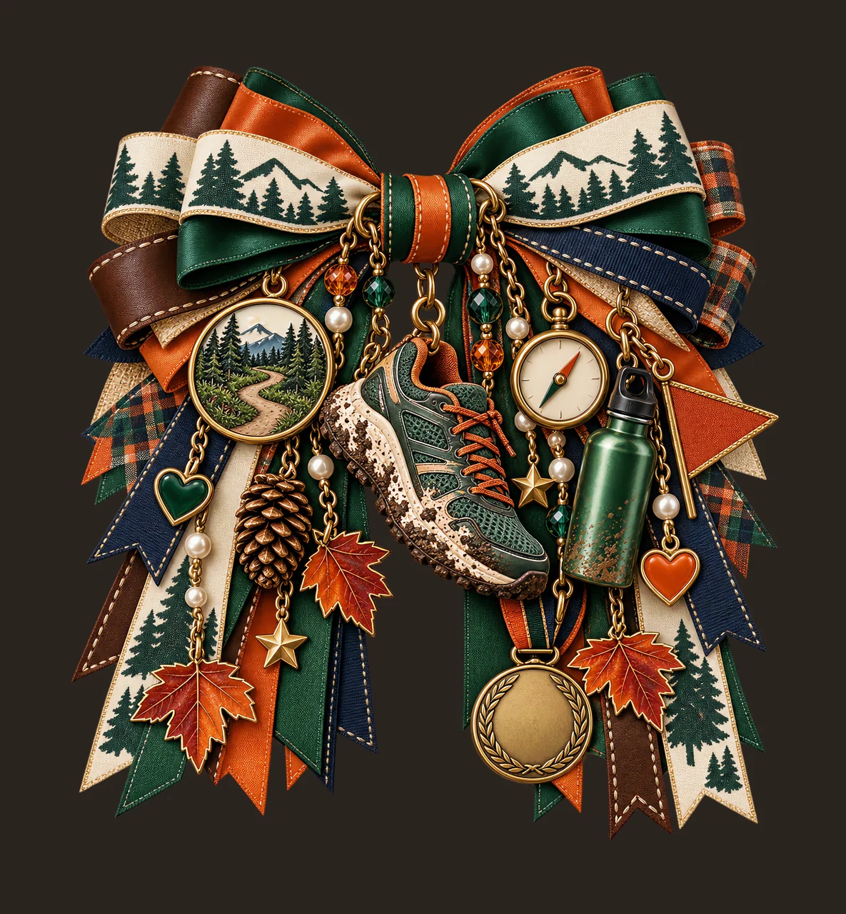 Cross Country Running PNG, Trail Shoe and Stopwatch Coquette Bow, No Text Sublimation Clipart, Transparent Digital Download contrast preview thumbnail