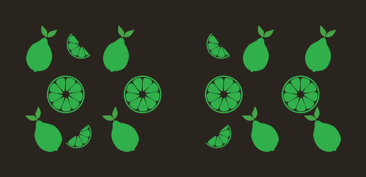 Can Glass Wrap Citrus Fruit Pattern Black Silhouettes lemons contrast preview thumbnail