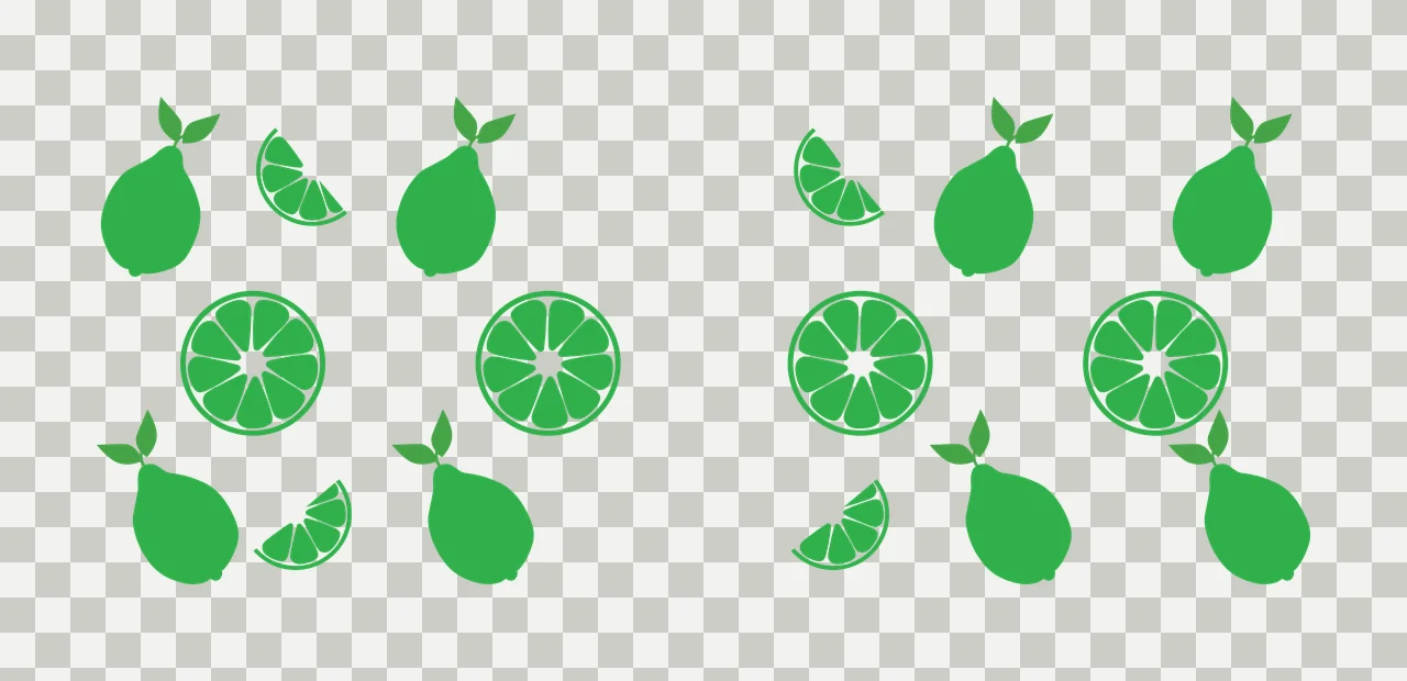 Can Glass Wrap Citrus Fruit Pattern Black Silhouettes lemons transparency and detail preview thumbnail