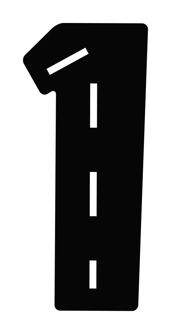 Race Track Font Character 19 racing checkered flag speedway