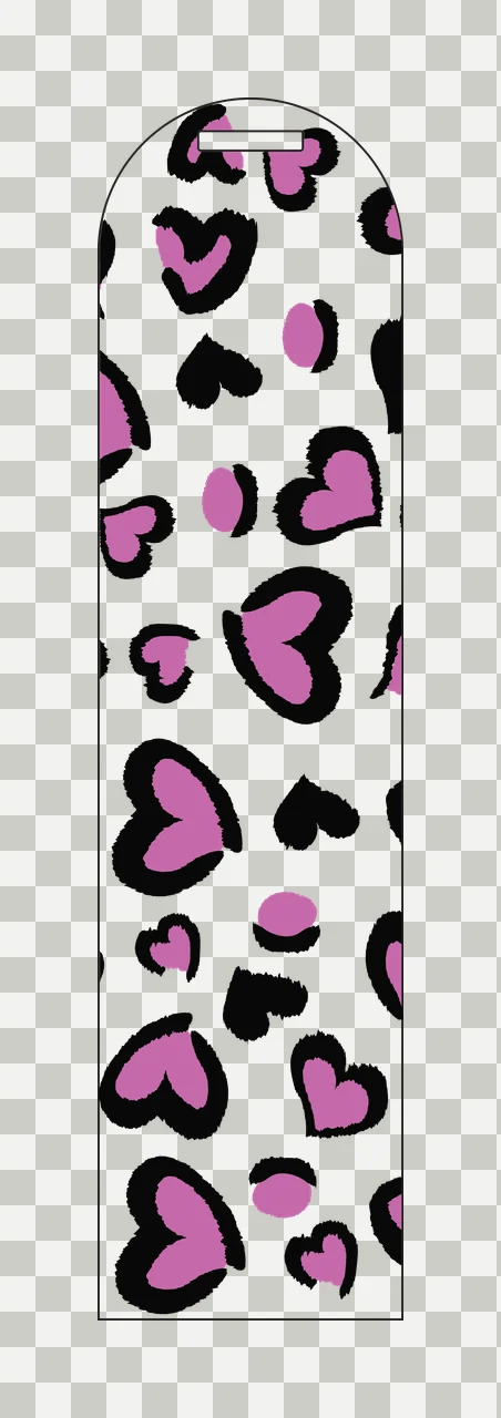 Vertical Tag With Black Heart Pattern shape silhouette graphic transparency and detail preview thumbnail