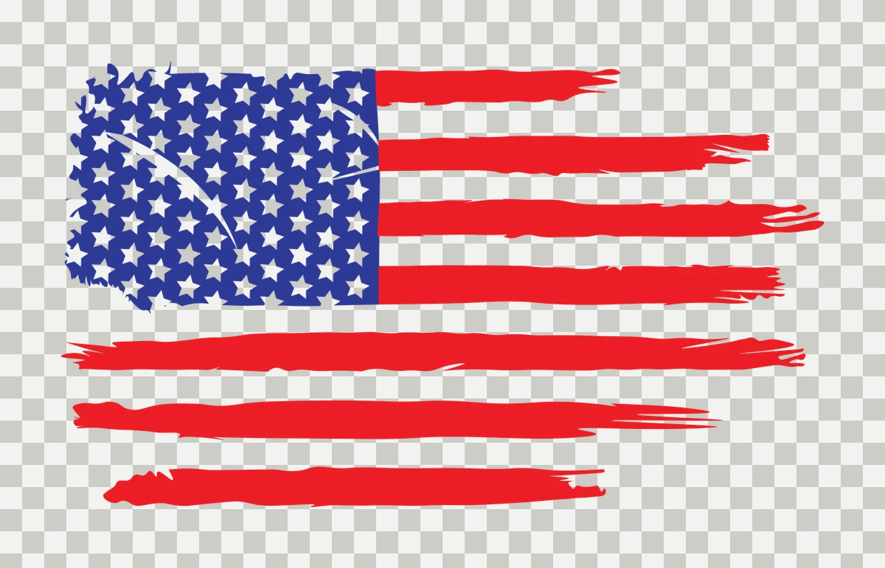 Flag Distressed Graphic With Stars Stripes black white star transparency and detail preview thumbnail