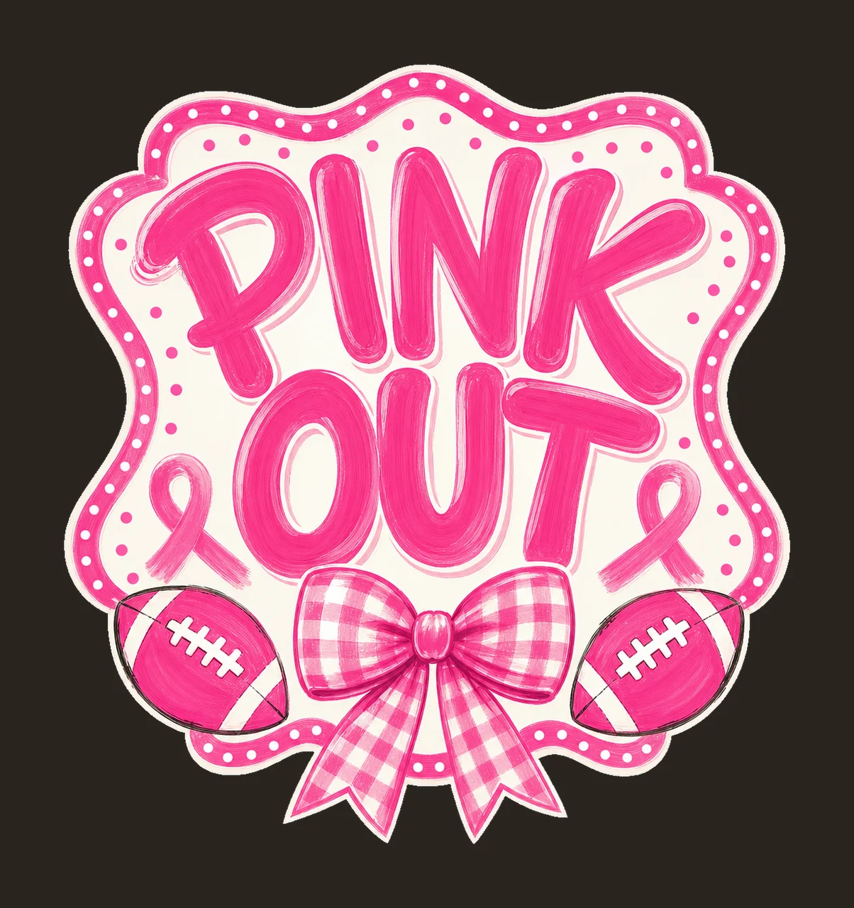 Comfort Colors Preppy Football Pink Out Shirt Coquette bundle 02 contrast preview thumbnail