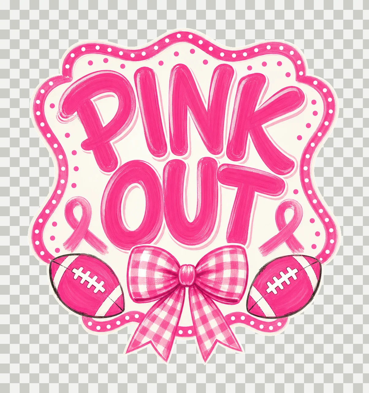 Comfort Colors Preppy Football Pink Out Shirt Coquette bundle 02 transparency and detail preview thumbnail