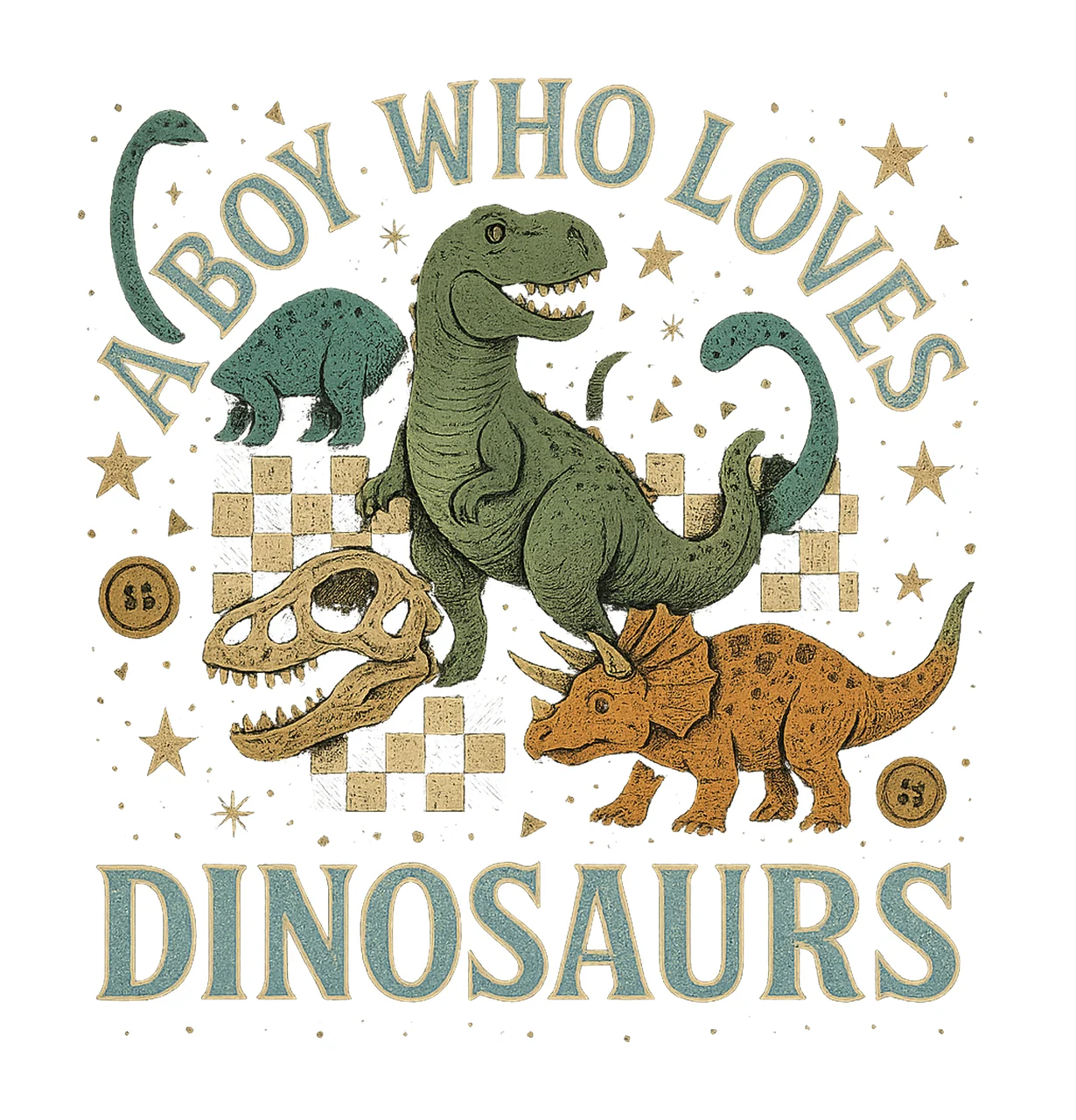 Just Boy Who Loves Dinosaurs Toddler Boy Shirt Design Kid