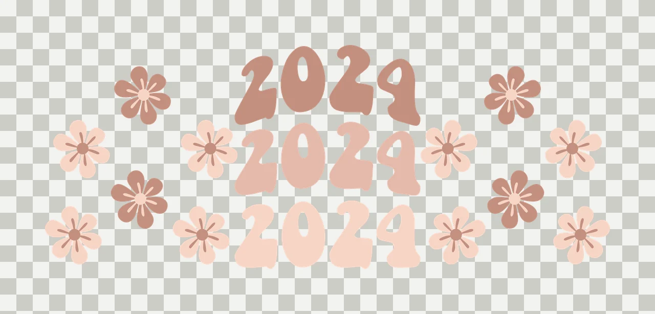 Can Glass Wrap 2024 2024 2024 Retro Typography number patterned transparency and detail preview thumbnail
