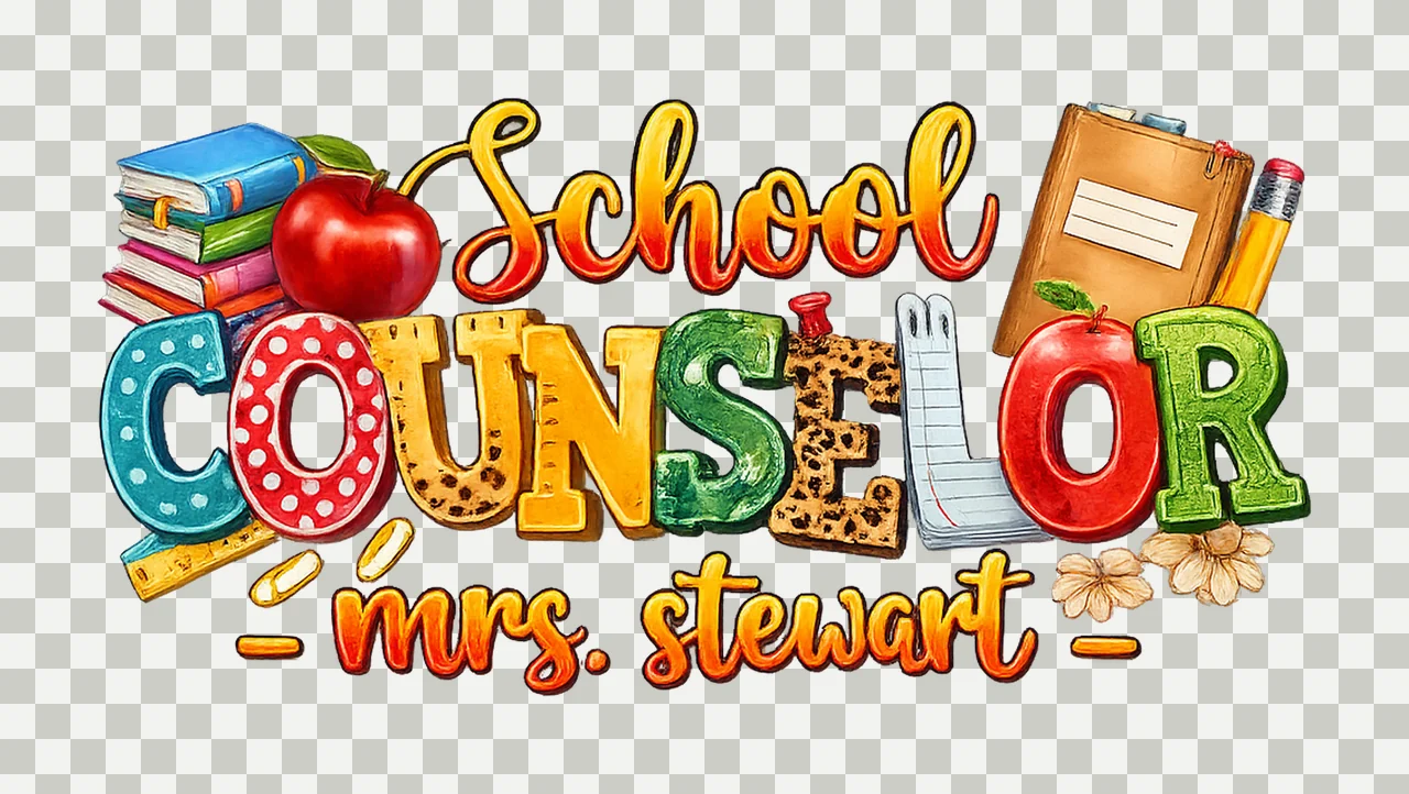 Personalized School Counselor Custom Name Sublimation Design transparency and detail preview thumbnail