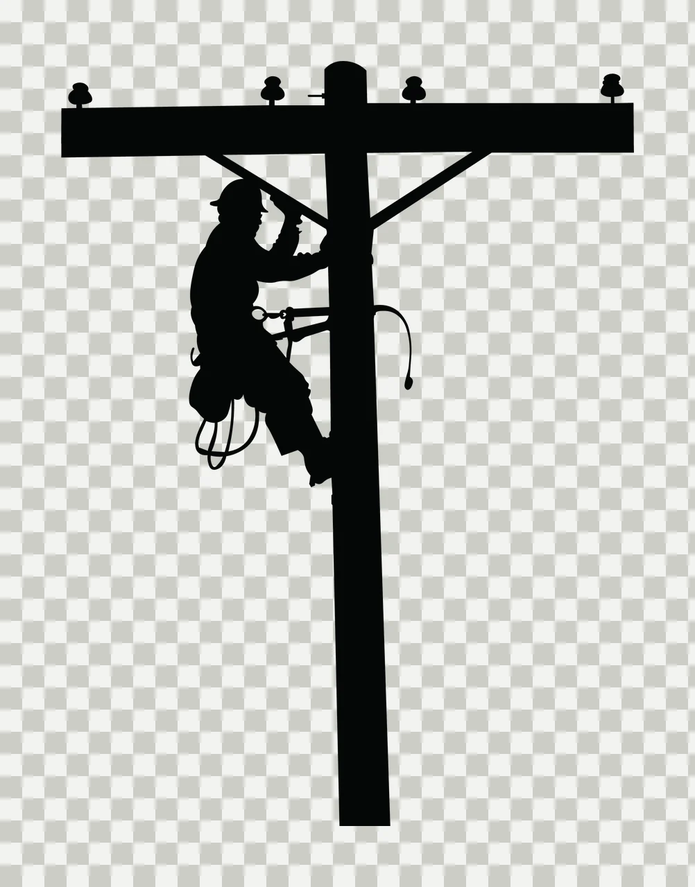Lineman Monogram Character 02 scalable logo design icon transparency and detail preview thumbnail