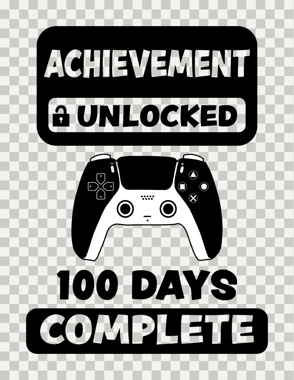 Text With Game Controller Icon lock graphic illustration black transparency and detail preview thumbnail