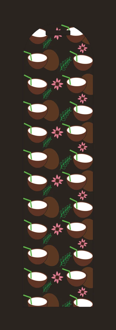 Pattern Of Bowls And Flowers repeated sprigs ornamental black contrast preview thumbnail